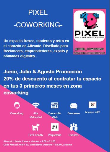 promoción 20% area de coworking